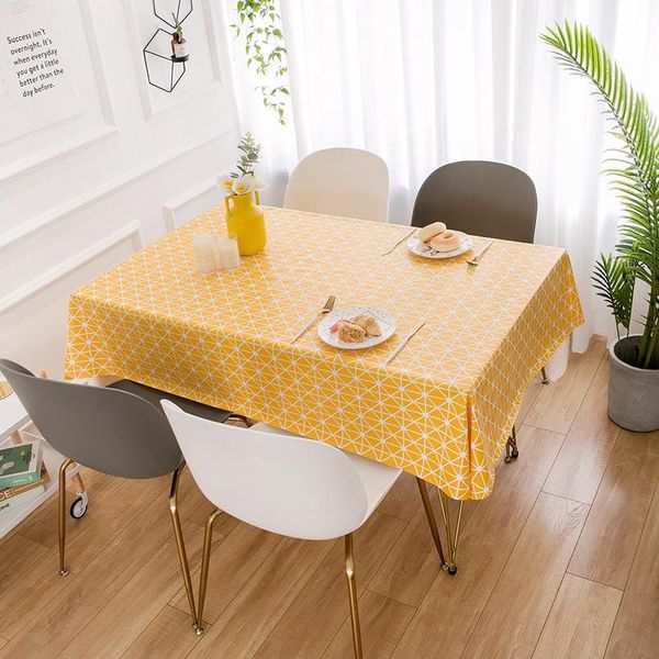 

table cloth yellow geometric cover restaurant rectangle dinning home decor washable tablecloth desk w