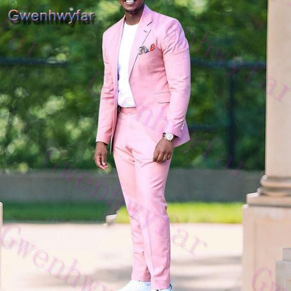 

gwenhwyfar men's pink wedding suit, custom made notched lapel single breasted terno masculino, solid slim fit groomsmen tuxedos suits &, White;black
