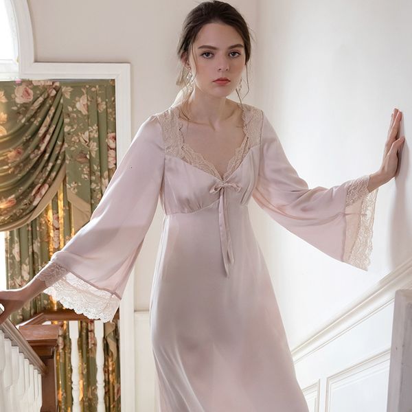 

women's sleepwear romantic nightgown nightwear princess women vintage satin nvs4, Black;red