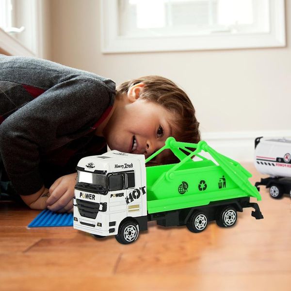 

kids toy vehicles christmas present simulation of sliding alloy car fire truck engineering vehicle model party favor