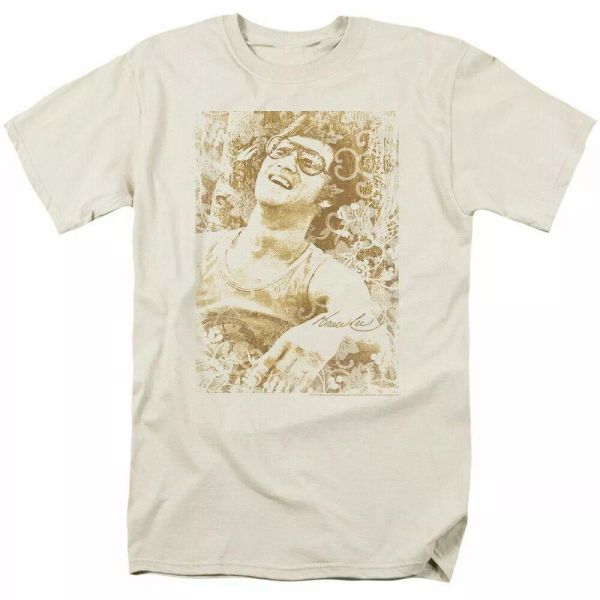 

Bruce Lee Freedom T Shirt Mens License Movie Martial Arts Tee Cream, White;black