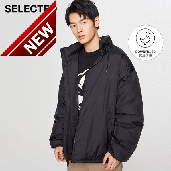 

selected men's casual warm loose down jacket s|420412016, Black