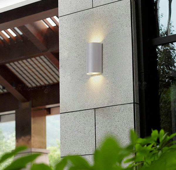 

2head led wall ligh lamp up and down light stair mounted outdoor el white/warm white lamps