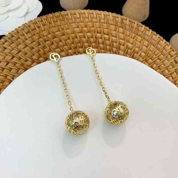 

new tassel long earrings female red pearl, Silver