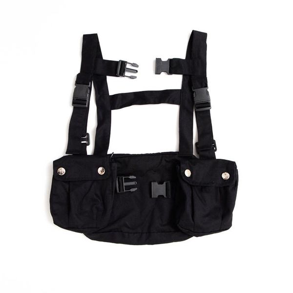 

kids chest rig bag children streetwear hip hop street dance tactical vests fashion adjustable pockets waistcoat for boy girls school bags