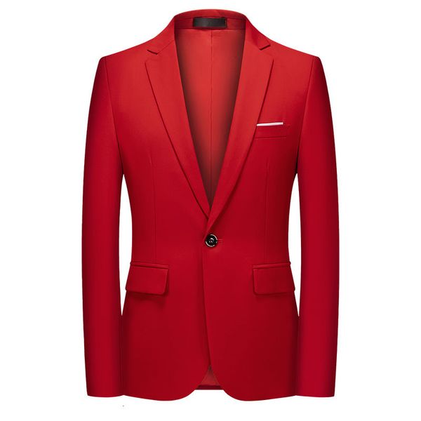 

men's suits & blazers red business social dress plus size suit jacket 6xl 13 solid color black white blue lila 0xxr, White;black