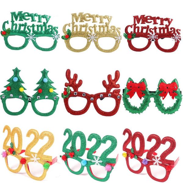 

christmas decorations 2022 glasses frame kids gift santa snowman xmas decor year noel