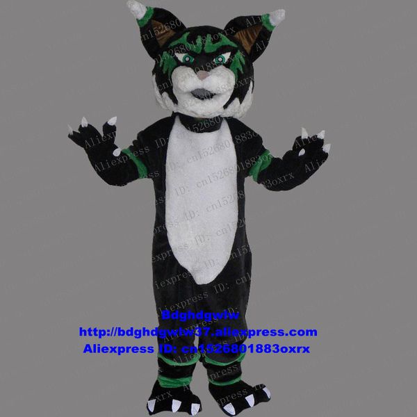 

mascot costumes black long fur leopard cat lynx catamount bobcat lince luchs mascot costume character canvass business orders zx7, Red;yellow