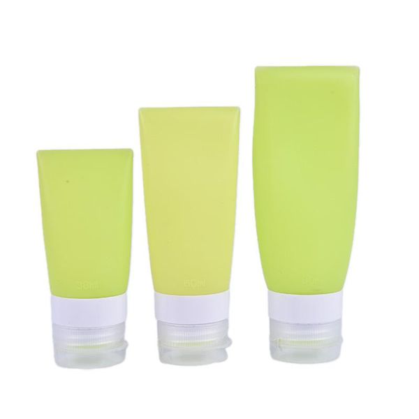 

38/60/80ml refillable bottles silicone skin care lotion shampoo gel squeeze bottle tube containers protable travel kits storage & jars