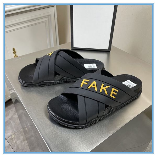 

2021ss fashion trend slippers spring summer luxury men beach outdoor indoor slippers designer breathable real leather flat sandals camouflag, Black