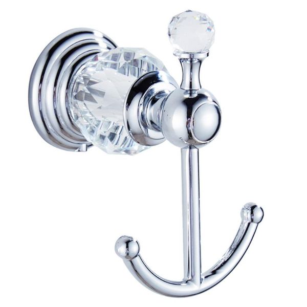 

robe hooks antique polished crystal solid brass chrome coat wall hanger bathroom accessories