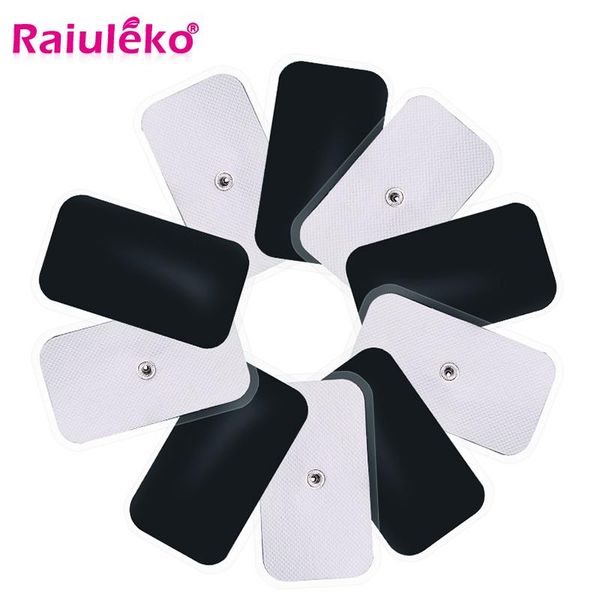 

massage gun 50/30/20pcs muscle stimulator electrodes for tens machine patch 5x9 button self adhesive replacement pads