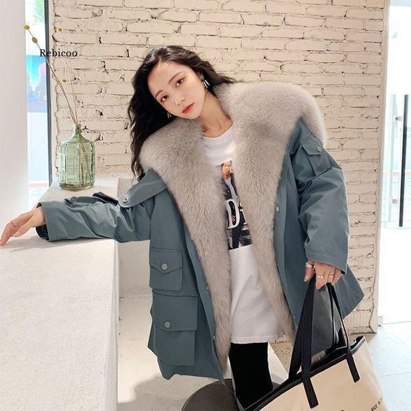 

women's fur & faux women winter warm liner parka coats female jackets and with collar hood thick outwear1 wbb4, Black