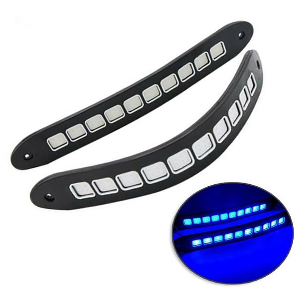 

2pcs led drl blue car daytime running light flexible waterproof strip auto headlights turn signal brake flow lights 12v interior&external