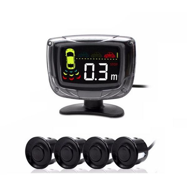 

car rear view cameras& parking sensors radar 4 reversing intelligent sound alert indicator probe system monitor detector backlight