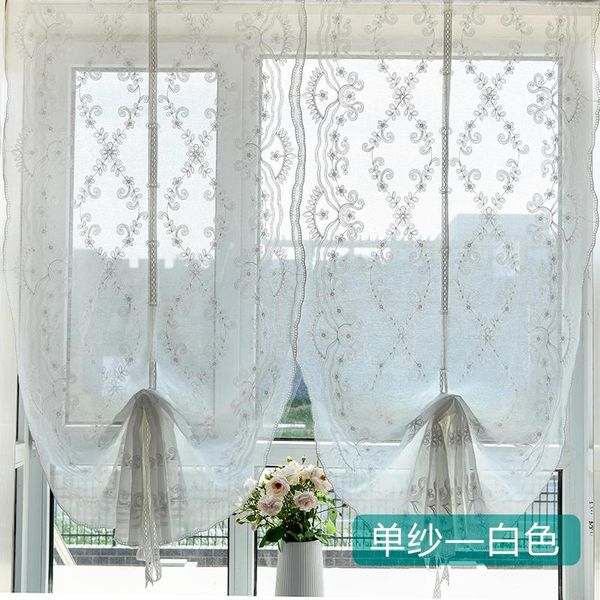 

embroidery romantic balloon curtains living room kitchen window linen cotton home decorative curtain & drapes