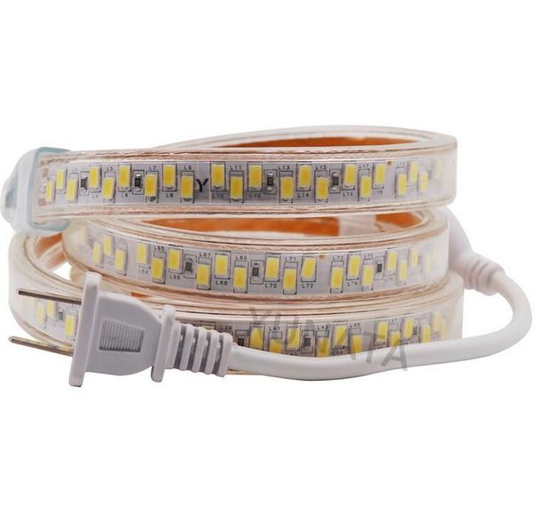 

strip light for kitchen closet 180leds/m ip67 waterproof smd 5630 220v led tape ribbon with eu plug strips