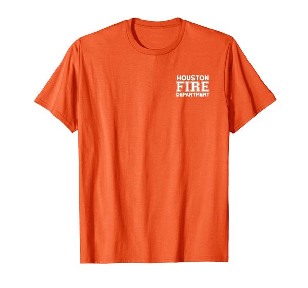 

city of houston fire department texas firefighter uniform t-shirt, White;black