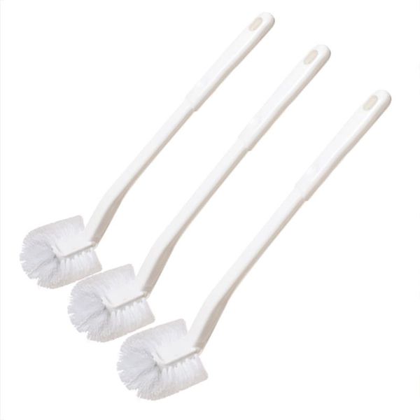 

bath accessory set #50 3pcs house long handle hemisphere l-shaped toilet brush bathroom wash clean creative cleaning sponge white