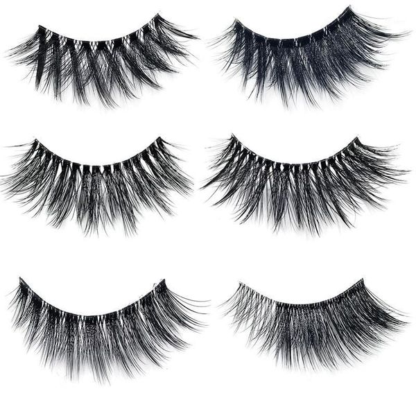 

handmade 3d three-dimensional false eyelashes natural long cross messy soft fake daily make-up tools eye lashes1