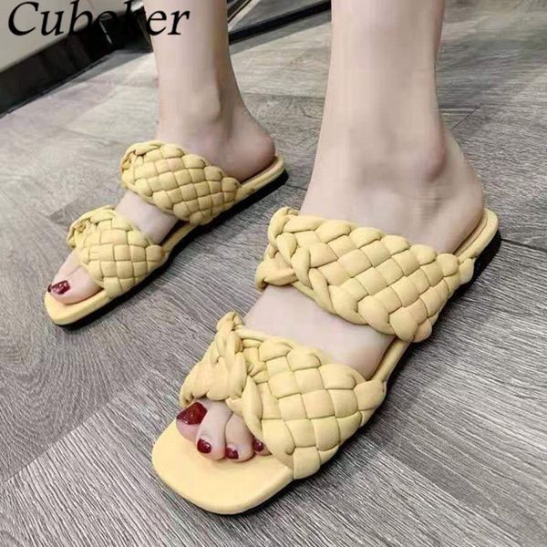 

official website 70% off outlet summer brand designer women slippers peep toe turn over weave slides ladies flip flops vacation beach shoes, Black
