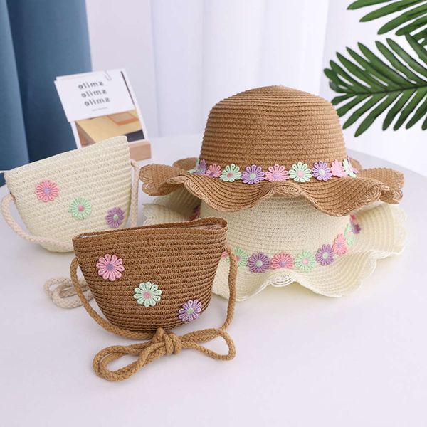

sun hat for children children's female summer sunscreen princess beach going abroad sunshade girl straw sun baby fisherman's hat, Yellow