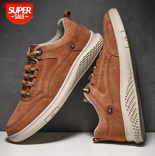 

pig skin leather mens casual shoes slip resistent rubber luxury man leisure for male canvas zapatos hombre #bj5n