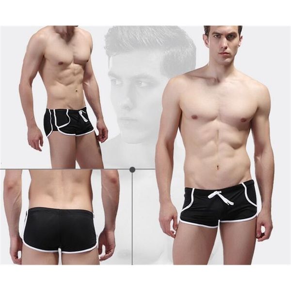 

mens wholesale wj brand swimwear swimsuits beach surf board shorts button&bandage men swimming trunks briefs boxer swim suits 4008-dk