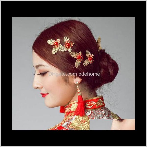 

hair jewelry drop delivery 2021 festival wedding aessories bridal elegant high end arrival wholesale custom rhinestone hairpins headdress iz, Golden;silver
