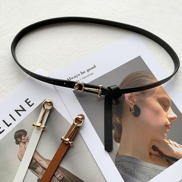 

belts style girl accessories narrow leather women's belt for youth pants suit jeans fashion skirt decorative black, Black;brown