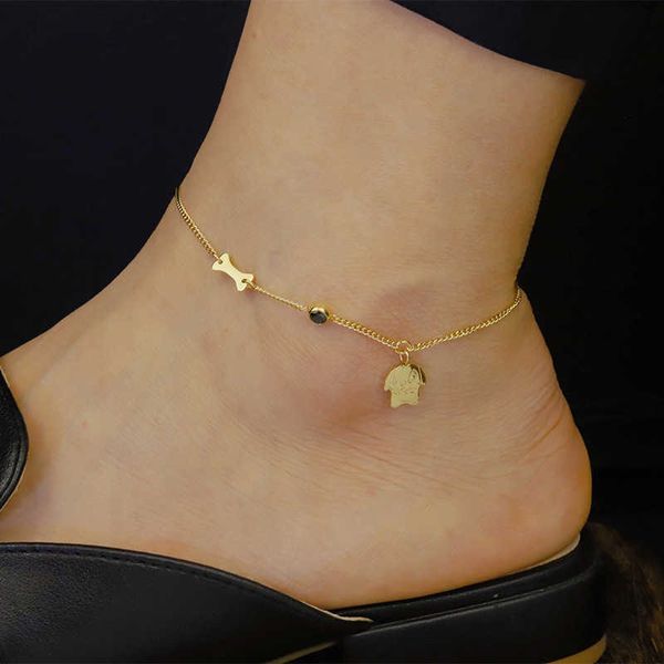 

steel is not easy to fade children 2021 lovely personality korean fashion foot chain, Red;blue