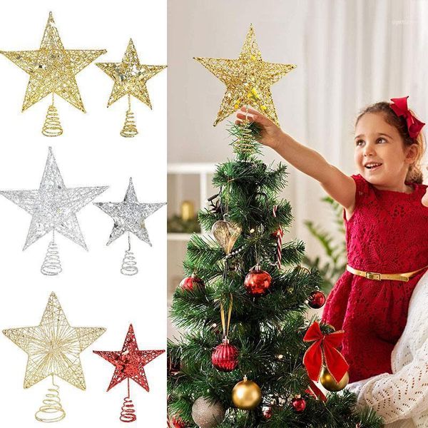 

christmas decorations gold sliver glitter tree star decoration for home exquisite iron art ornament xmas party year decor1