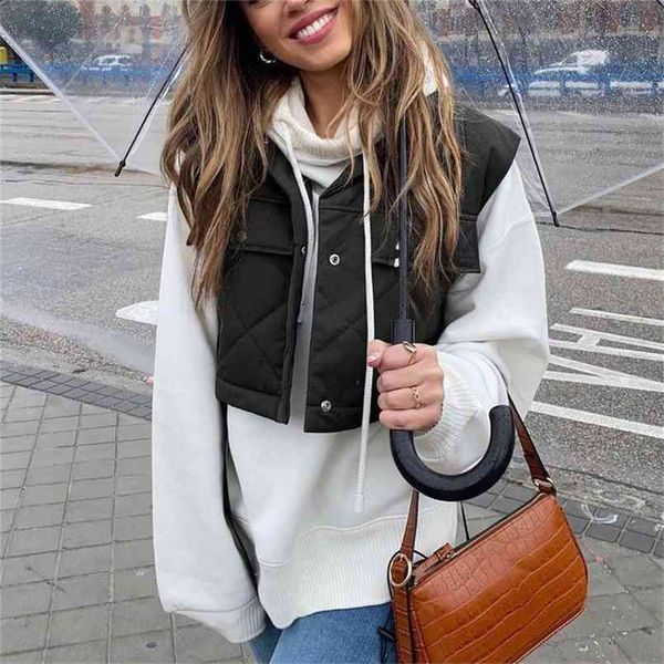 

vest women army green sleeveless jacket +long sleeve shirt fashion waistcoat streetwear sold separately 210817, Black;white