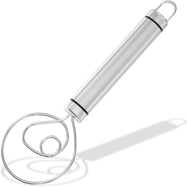 

8.6inch 304 stainless steel dutch dough whisk danish bread mixer storage bags