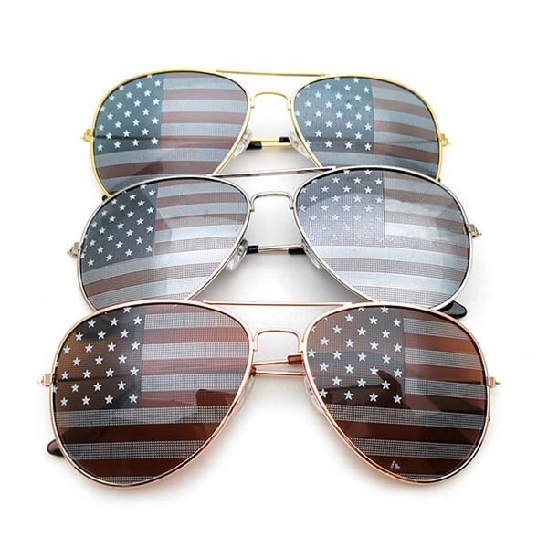 

world cup american metal pilot sunglasses ball party flag glasses