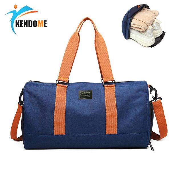 

outdoor bags women fitness gym bag for men ladies yoga one shoulder separate shoe compartment athletic training travel sac de sport