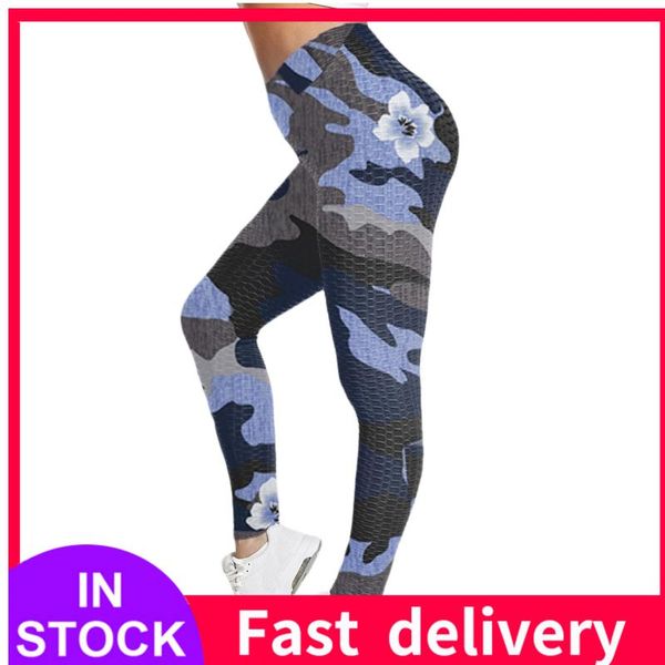 

women's leggings women seamless camouflage bubble bubooty lifting exercise fitness running gym pants high waist leggin, Black
