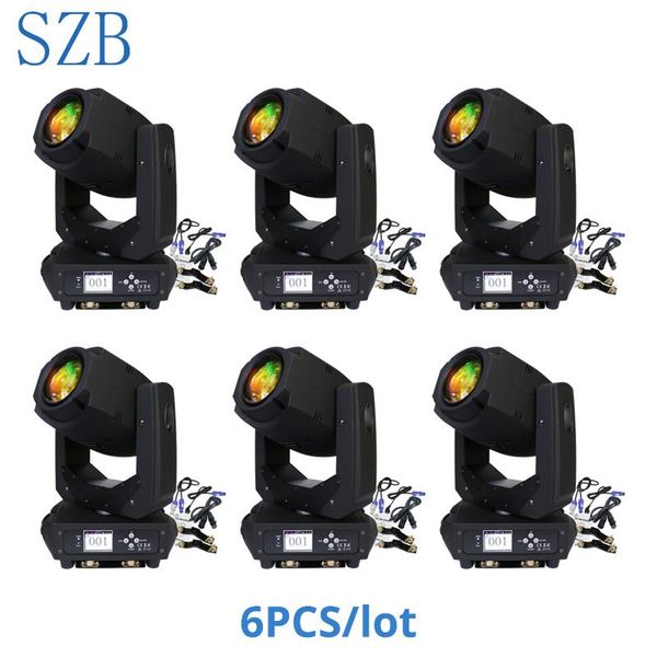 

effects szb 6pcs/lot 2021 est 200w led moving head beam spot wash 3in1 light for stage theater disco nightclub party/szb-mh200a