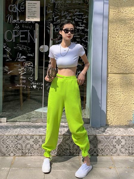 

women's pants & capris relaxed casual solid color long q097, Black;white
