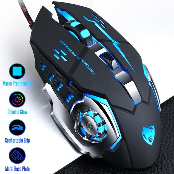 

mice professional wired gaming mouse 7 button 3200 dpi led optical usb computer gamer g502 game silent mause for pc