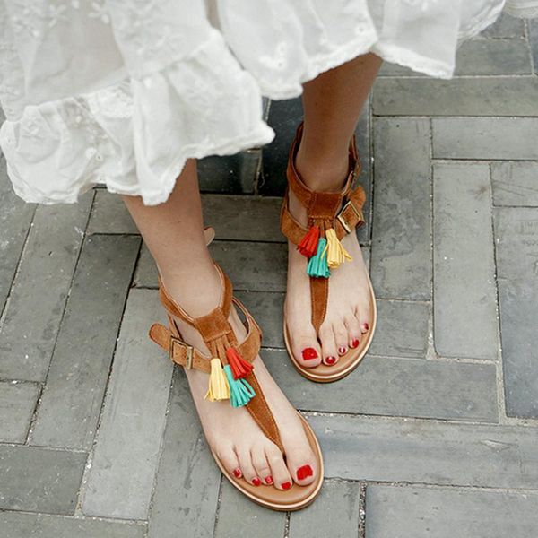 

eshtonshero summer women sandals shoes woman flat heels platform buckle flip flops round toe ladies wedding size 3-12, Black