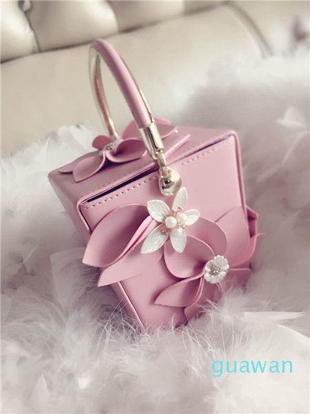 

flower dinner bag pearl bag bridal party handbag fashion women's shoulder diagonal box