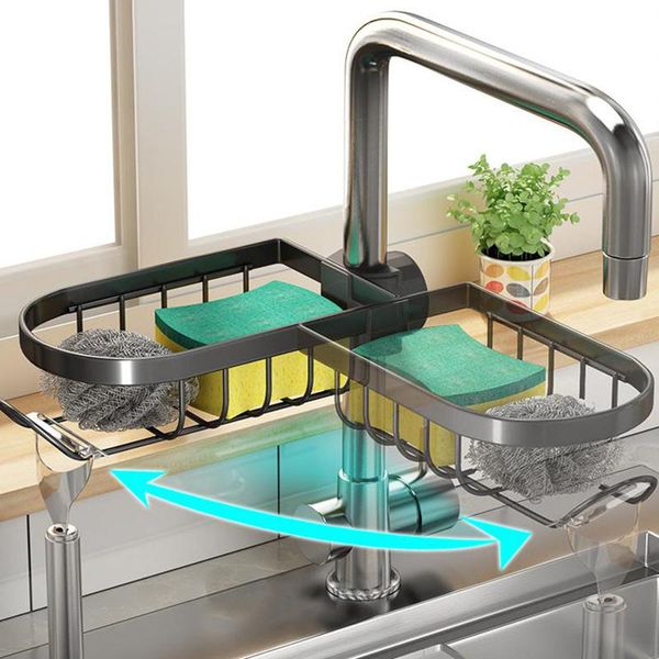 

kitchen faucets faucet shelf accessories sink drain rack soap storage holder bathroom for