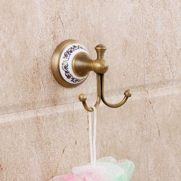 

robe hooks antique brushed solid brass coat hook bronze bathroom hanging wall mounted products