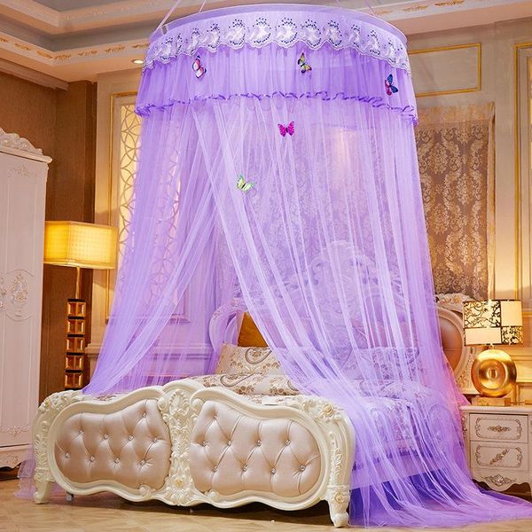 

mosquito net ins hanging dome encryption heightened lace princess wind fantasy landing tent bed mantle decor