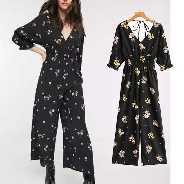 

wool for women woman streetwear imprint spring overalls summer long, Black