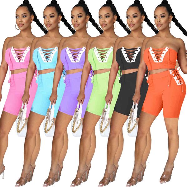 

women's tracksuits designer womens 2 two piece set shorts outfits tracksuit solid color casual clothing suspenders eyelet stitching tub, Gray