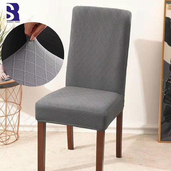 

chair covers sunnyrain 6-piece jacquard spandex cover set elastic dining slipcover for