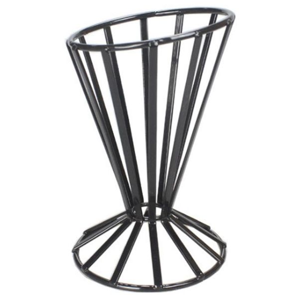 

el western restaurant american creative tableware carbon steel black french fries rack snack kitchen storage & organization