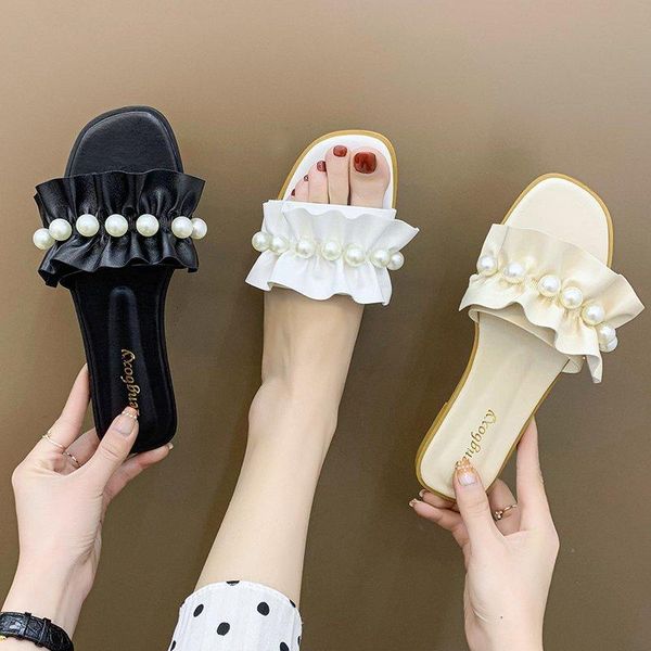 

flat shoes female rubber flip flops ladies' slippers low butterfly-knot slipers women luxury slides hawaiian soft 2021 designer, Black